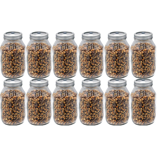 12 quart jars of multi grain mushroom substrate