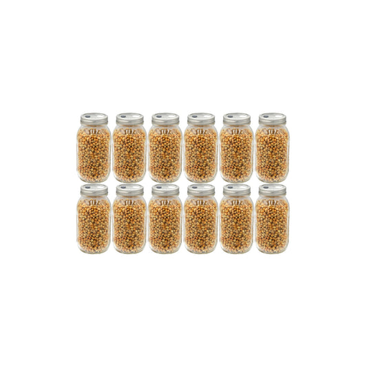 12 quart jars of popcorn mushroom substrate