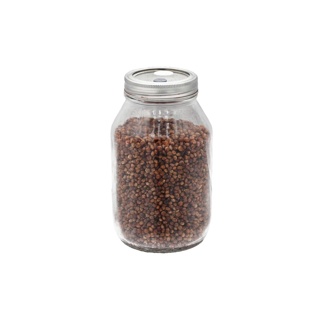 1 quart jar of red milo mushroom substrate