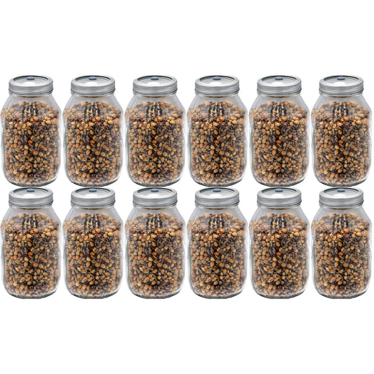 12 quart jars of muti-grain mushroom substrate